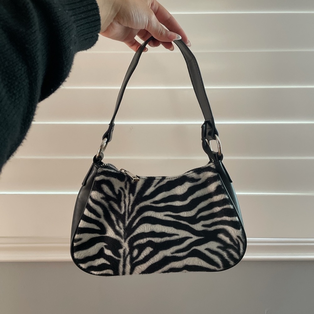 Zebra Print Shoulder Bag